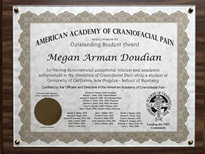 American Academy of Craniofacial Pain Award