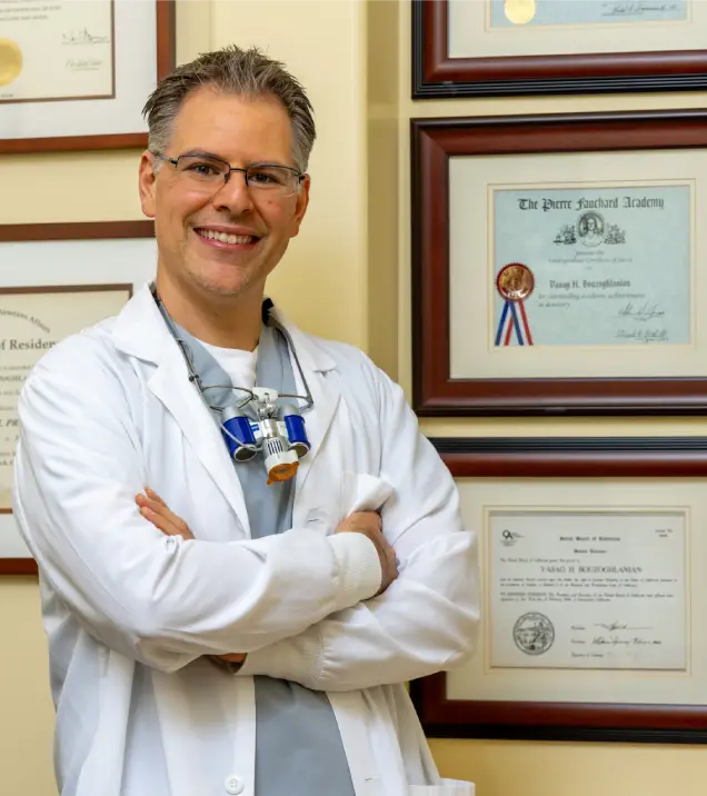 Portrait of Dr. Vasag Bouzoghlanian, dentist in Pasadena